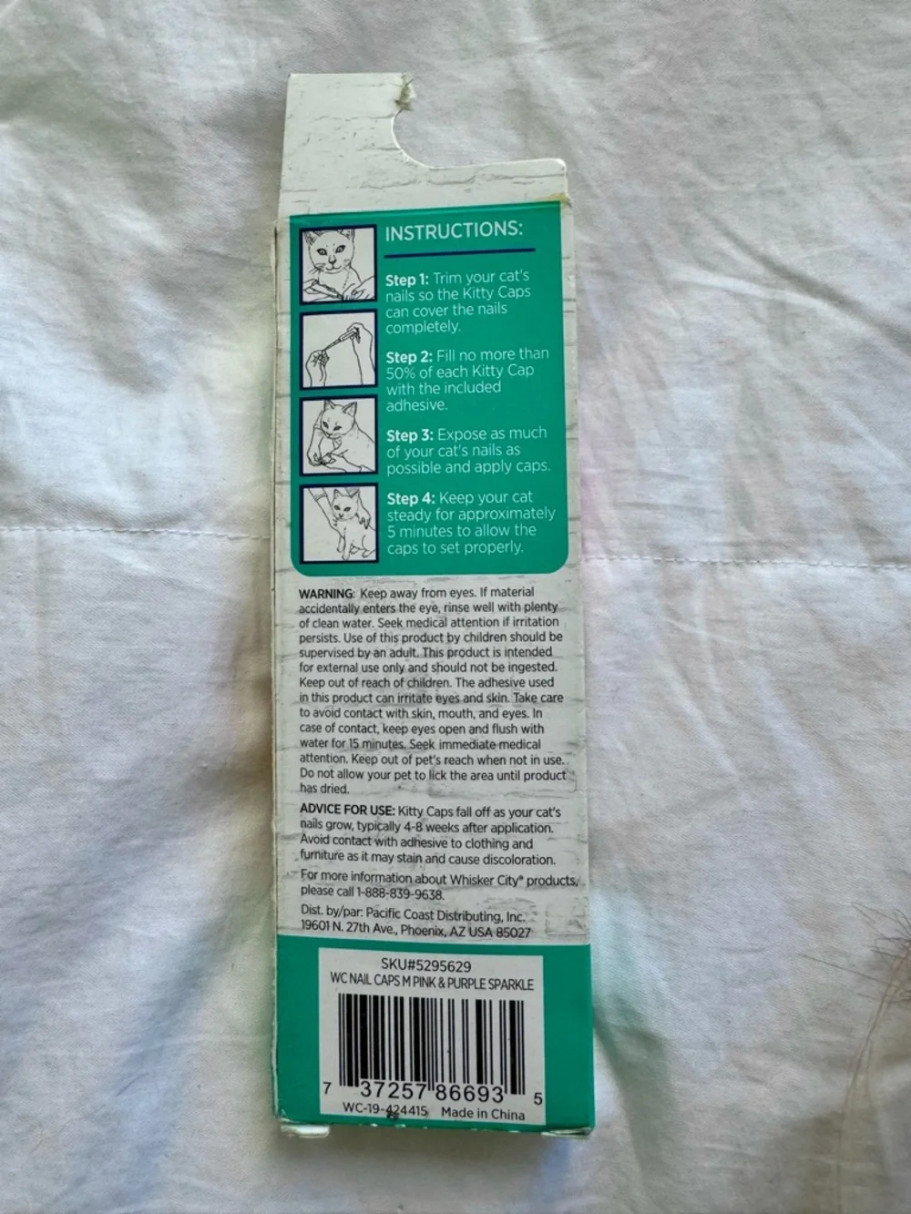 Whisker City Kitty Nail Caps - NIB NWT